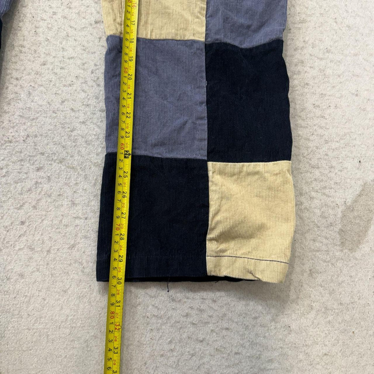 Vintage Y2K 2000's Urban Outfitters Navy Baggy Corduroy Patchwork Pants