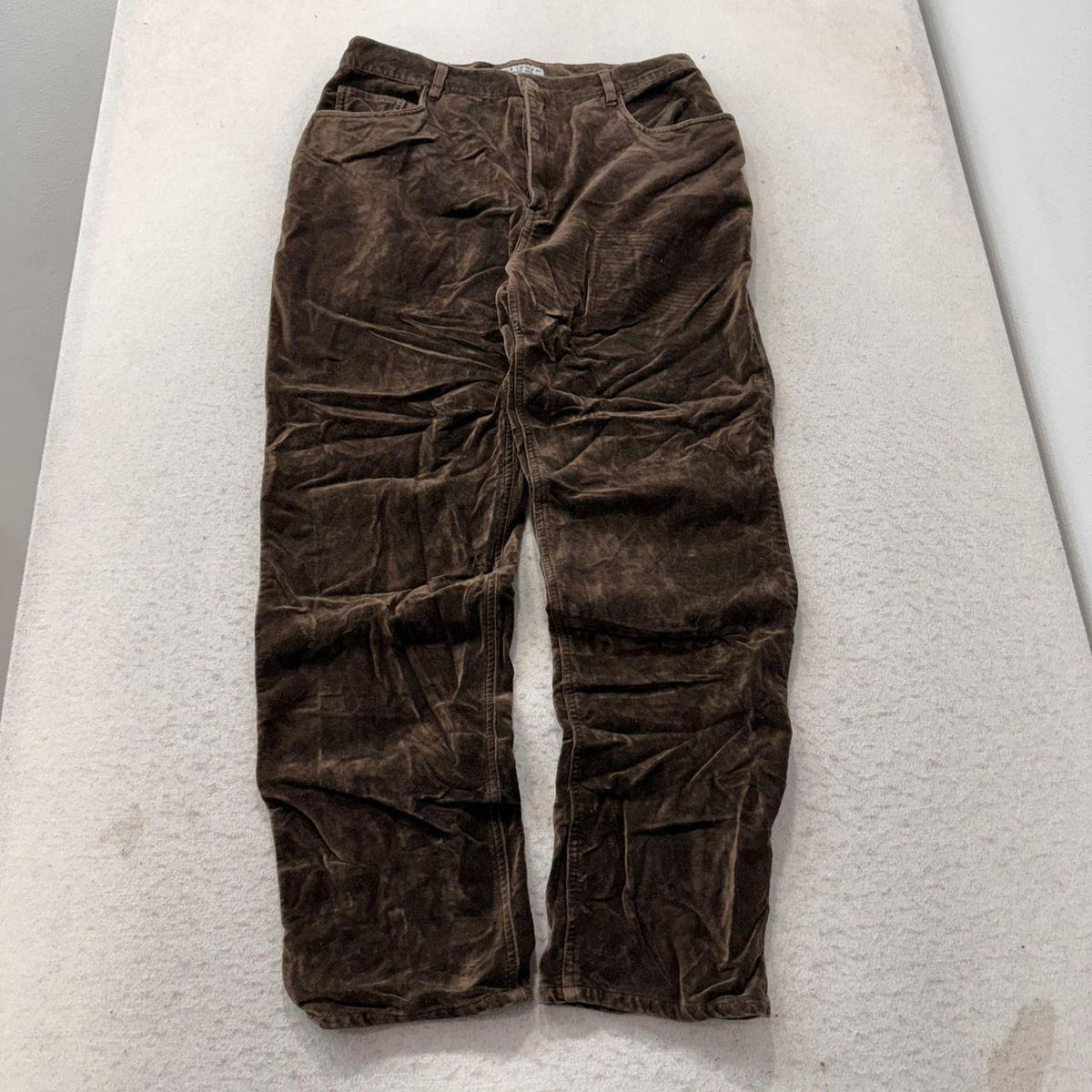 Vintage 90s Women's Sostanza Brown Corduroy Baggy Pants