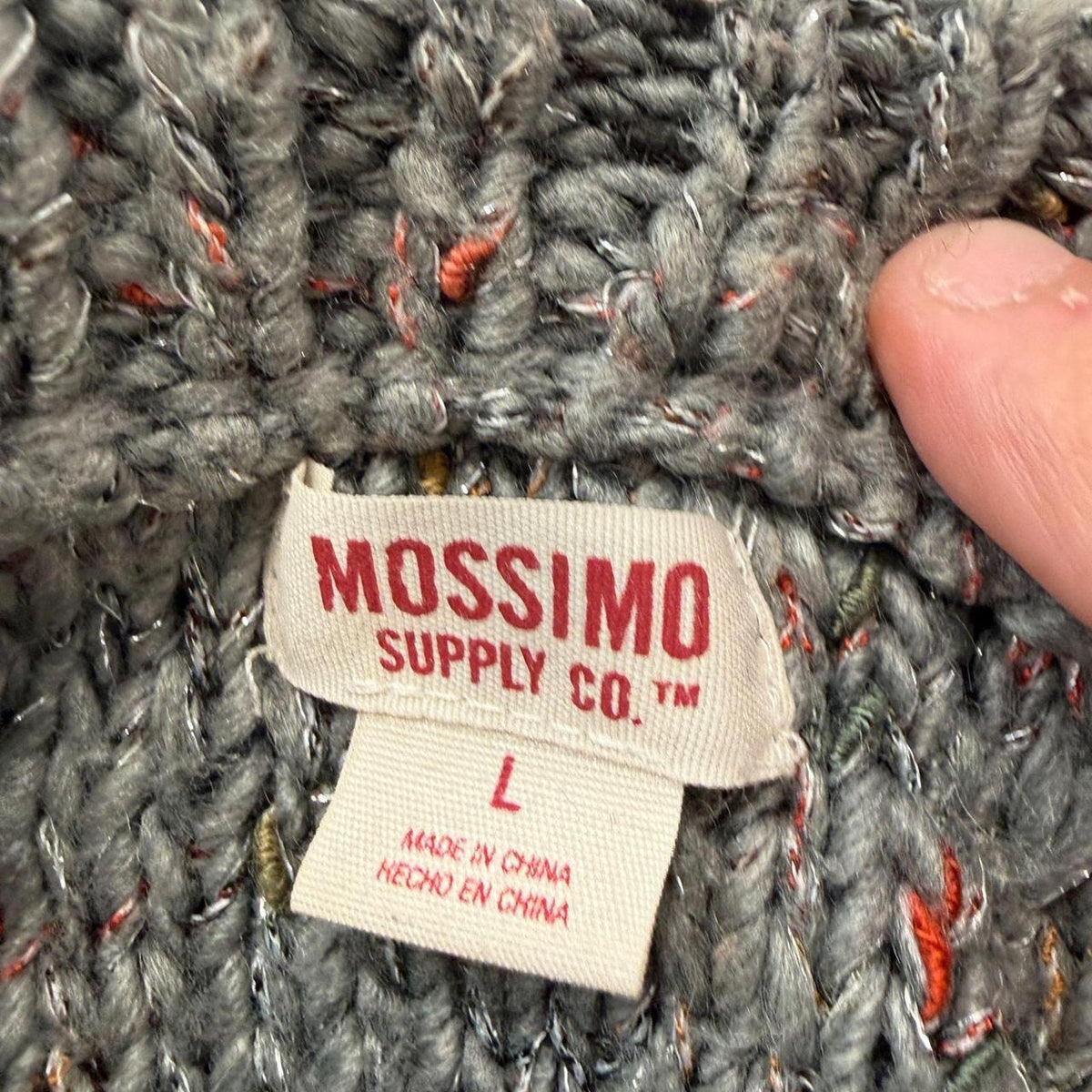 Vintage Y2K 2000's Mossimo Grey Oversized Knit Sweater