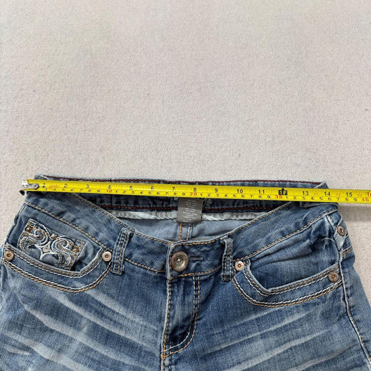 Vintage Y2K 2000's Women's Vanity Faded Open Leg Jeans