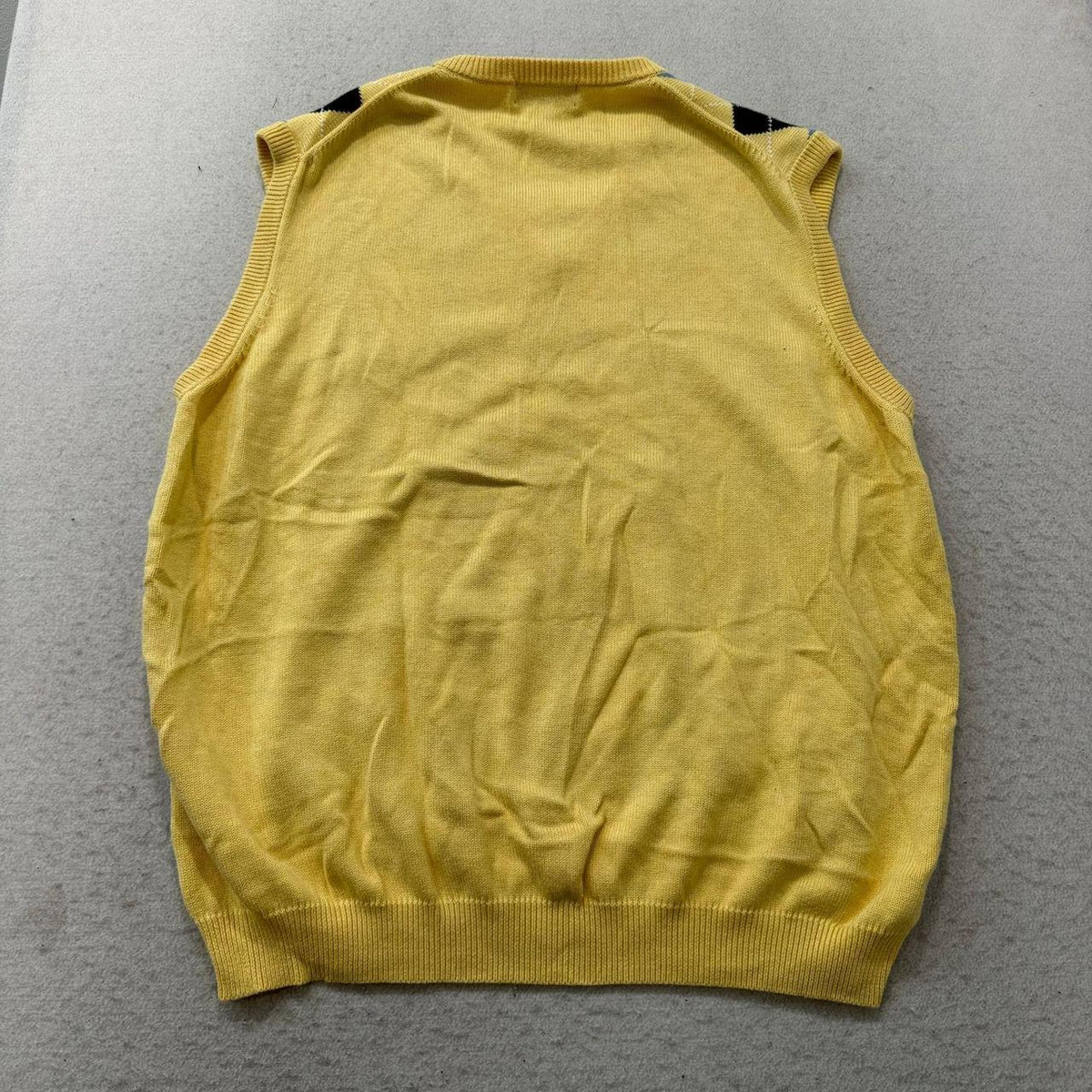 Vintage Y2K 2000's Brooks Brothers Yellow Argyle Boxy Vest