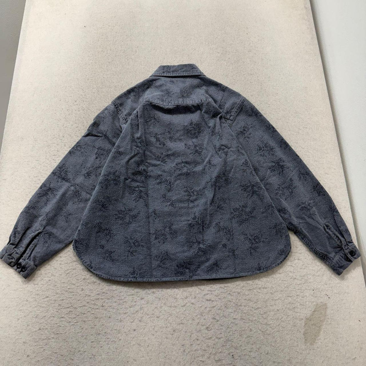 Vintage Y2K 2000's Women's L.L.Bean Faded Boxy Floral Denim Shirt