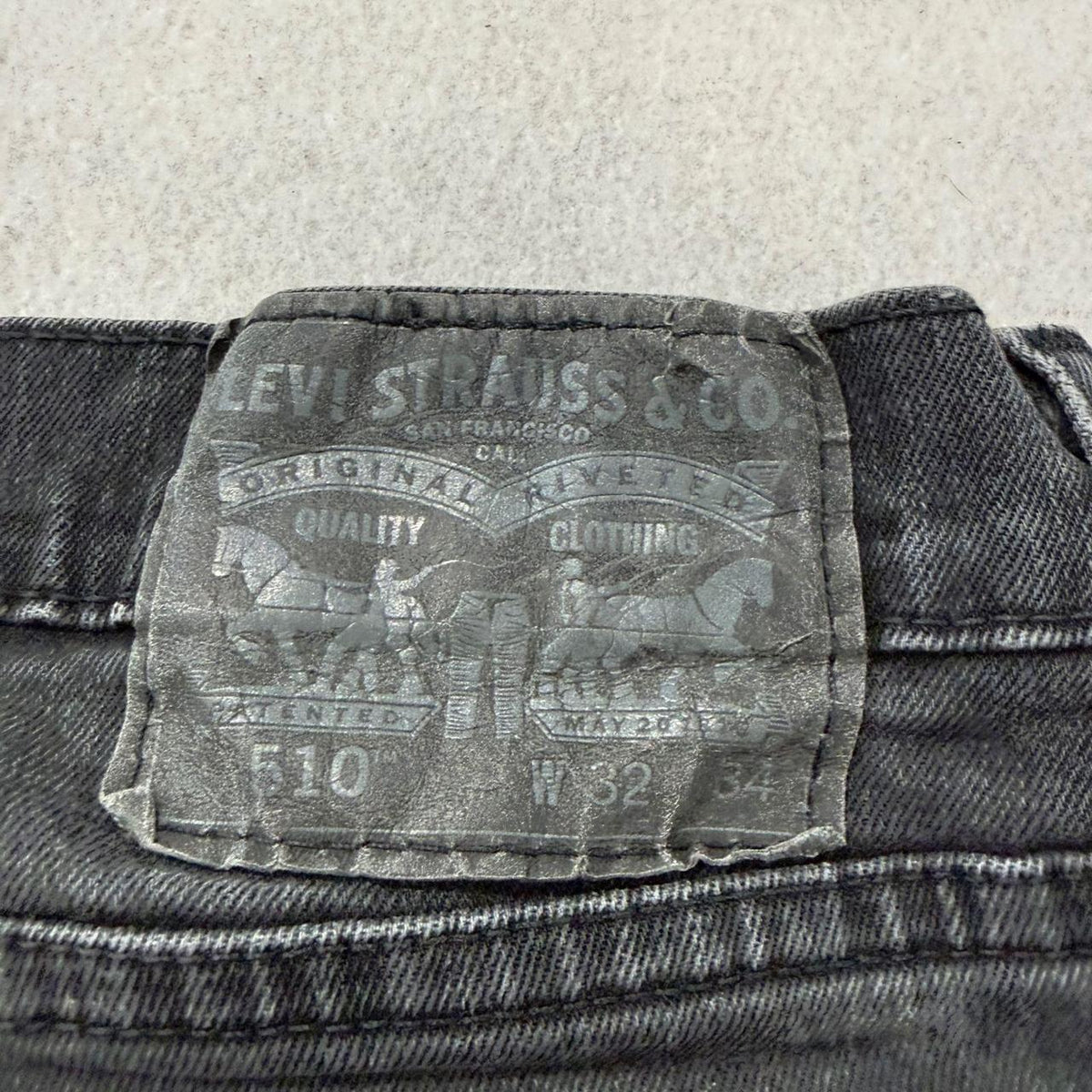 Vintage Y2K 2000's Faded Open Leg Charcoal Grey Jeans