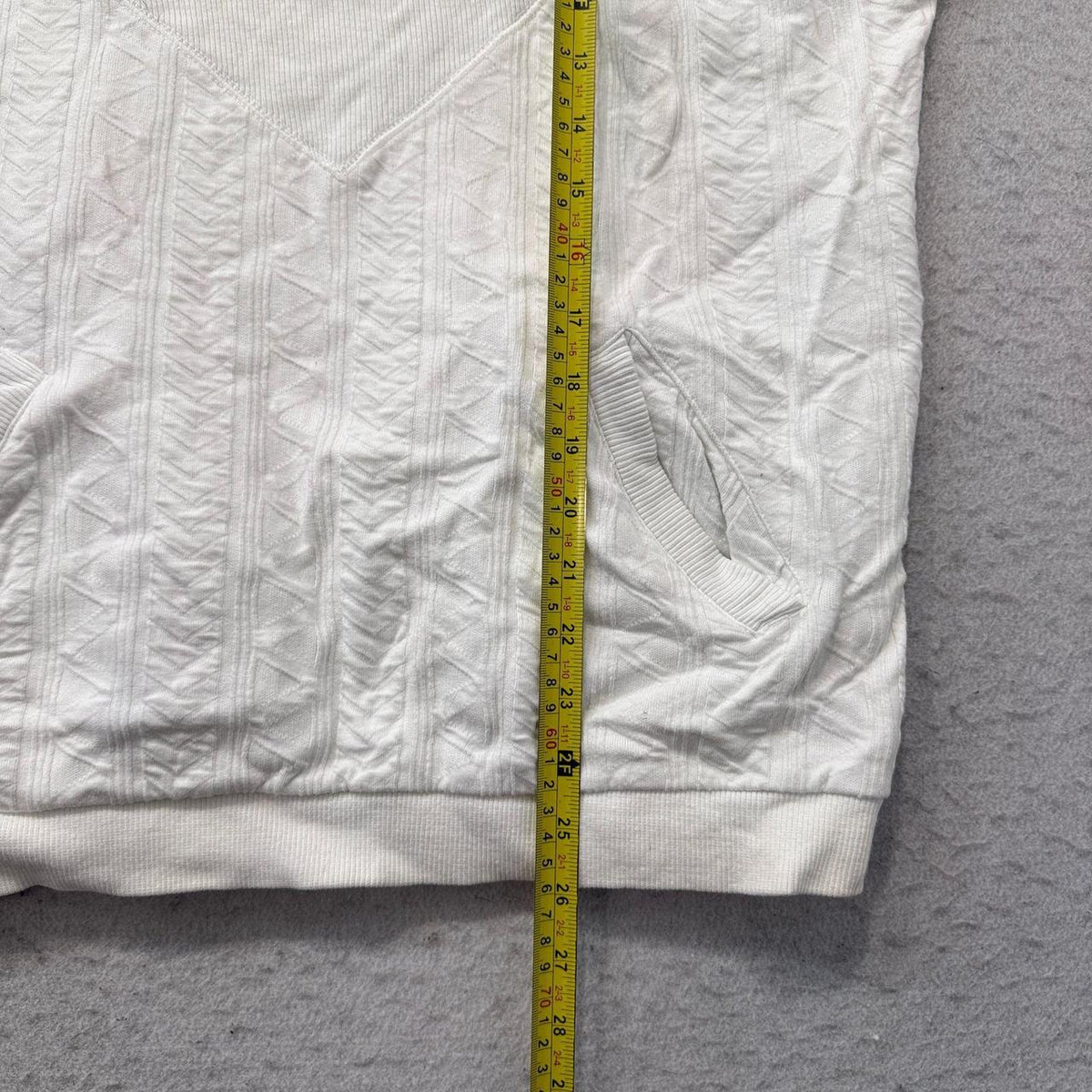 Vintage 90s Boxy Cream Blank Turtleneck Sweatshirt