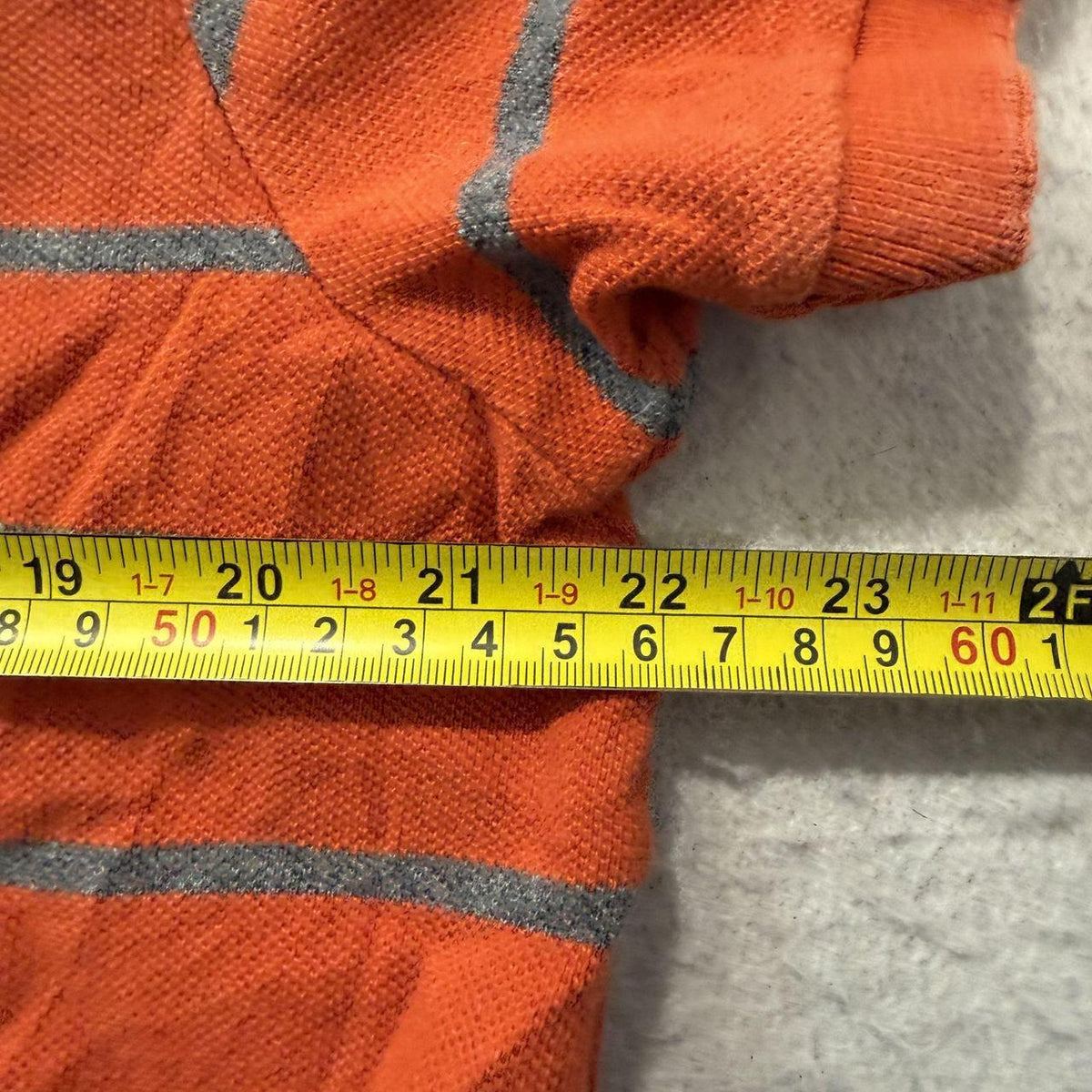 Vintage Y2K 2000's American Eagle Rust Orange Striped Polo Shirt