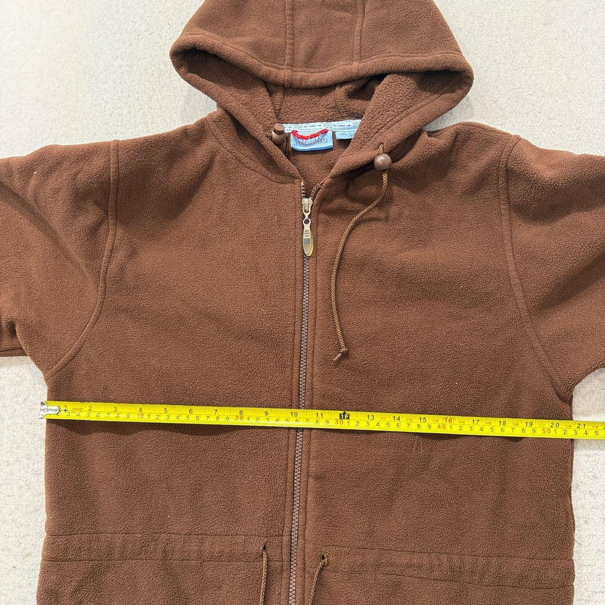 Vintage Y2K 2000's PT Sportswear Brown Boxy Zip Up Hoodie