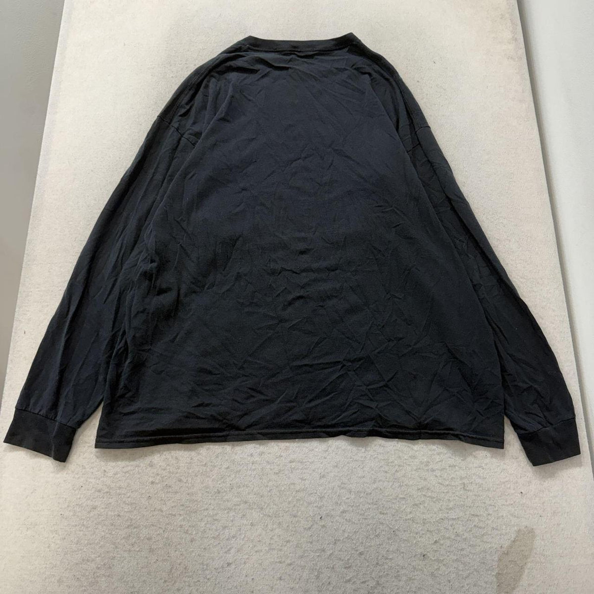 Vintage Y2K 2000's Black Faded Grunge Blank Long Sleeve Tee