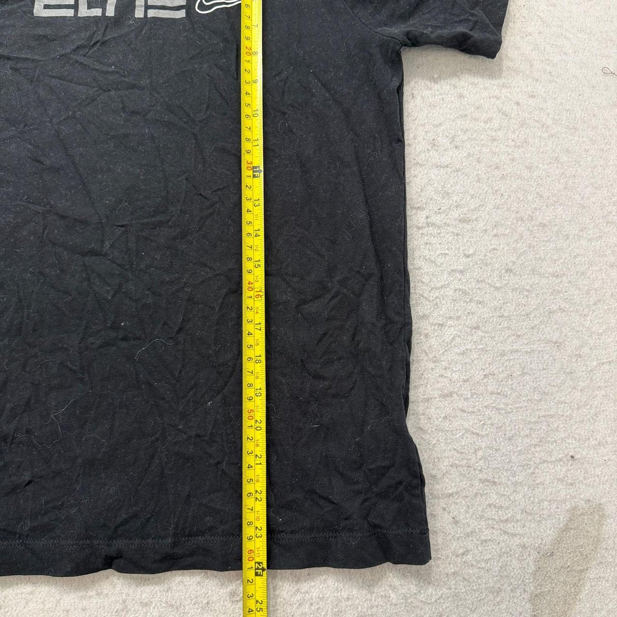Vintage Y2K 2000's Nike Black Graphic Spellout Elite Tee