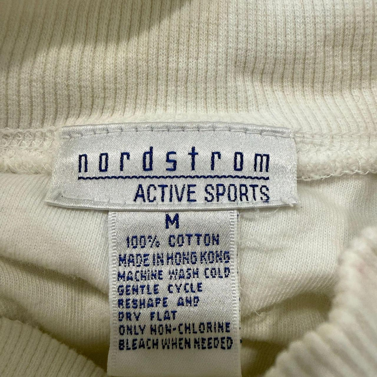 Vintage 90s Boxy Cream Blank Turtleneck Sweatshirt
