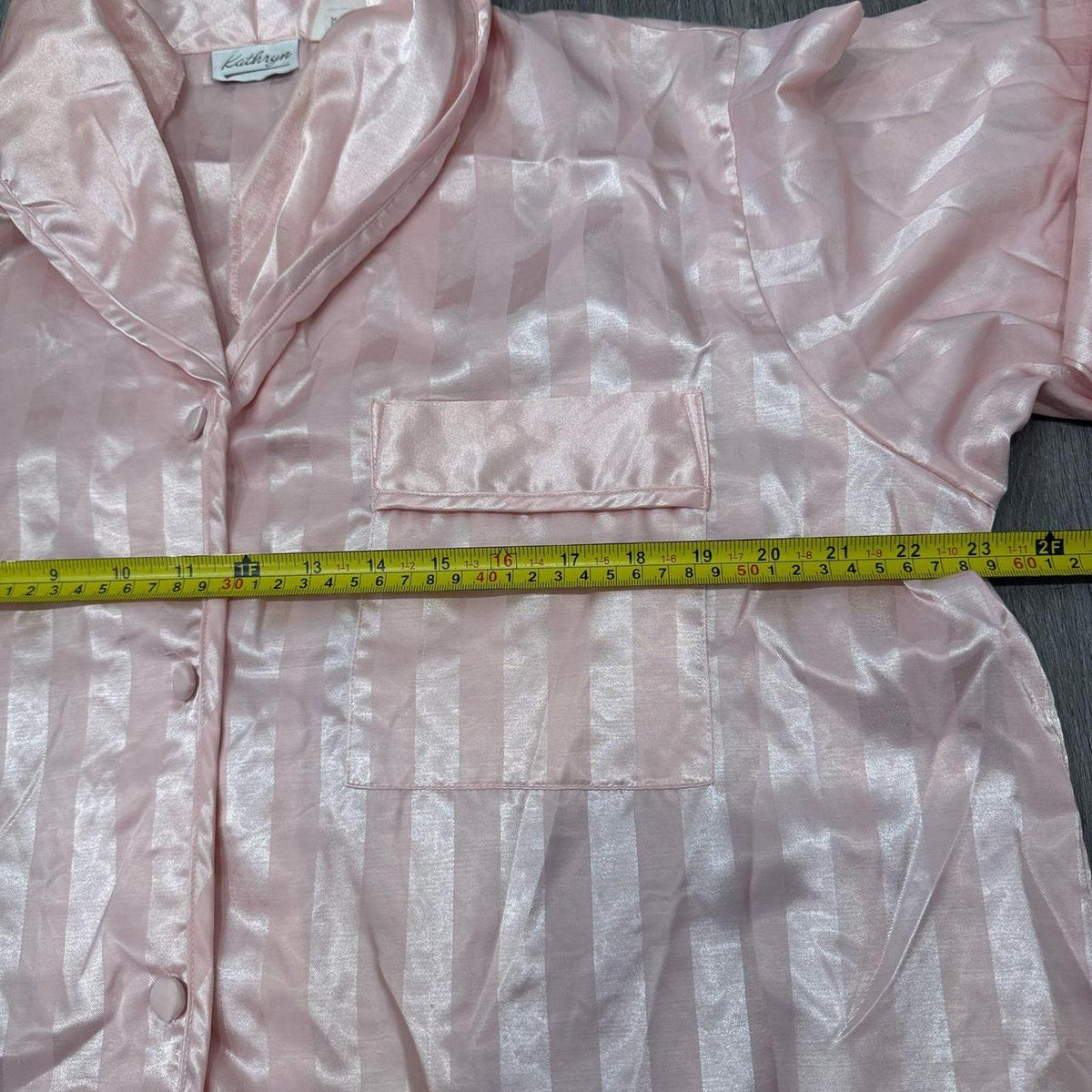 Vintage Y2K 2000's Women's Boxy Oversized Pink Satin Pajama Shirt