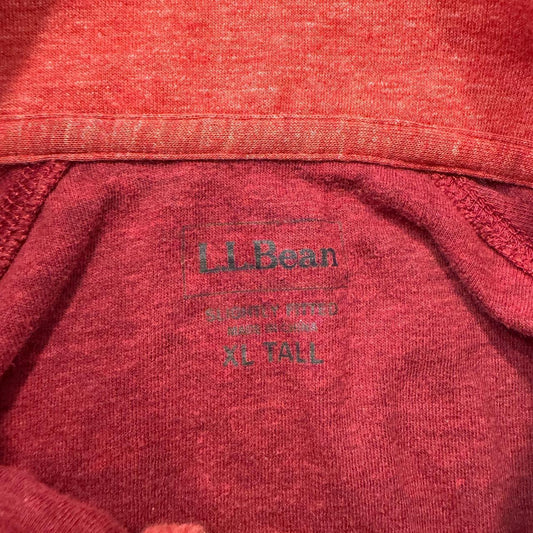 Vintage Y2K 2000's L.L.Bean Red Heather Faded Quarter Zip Pullover