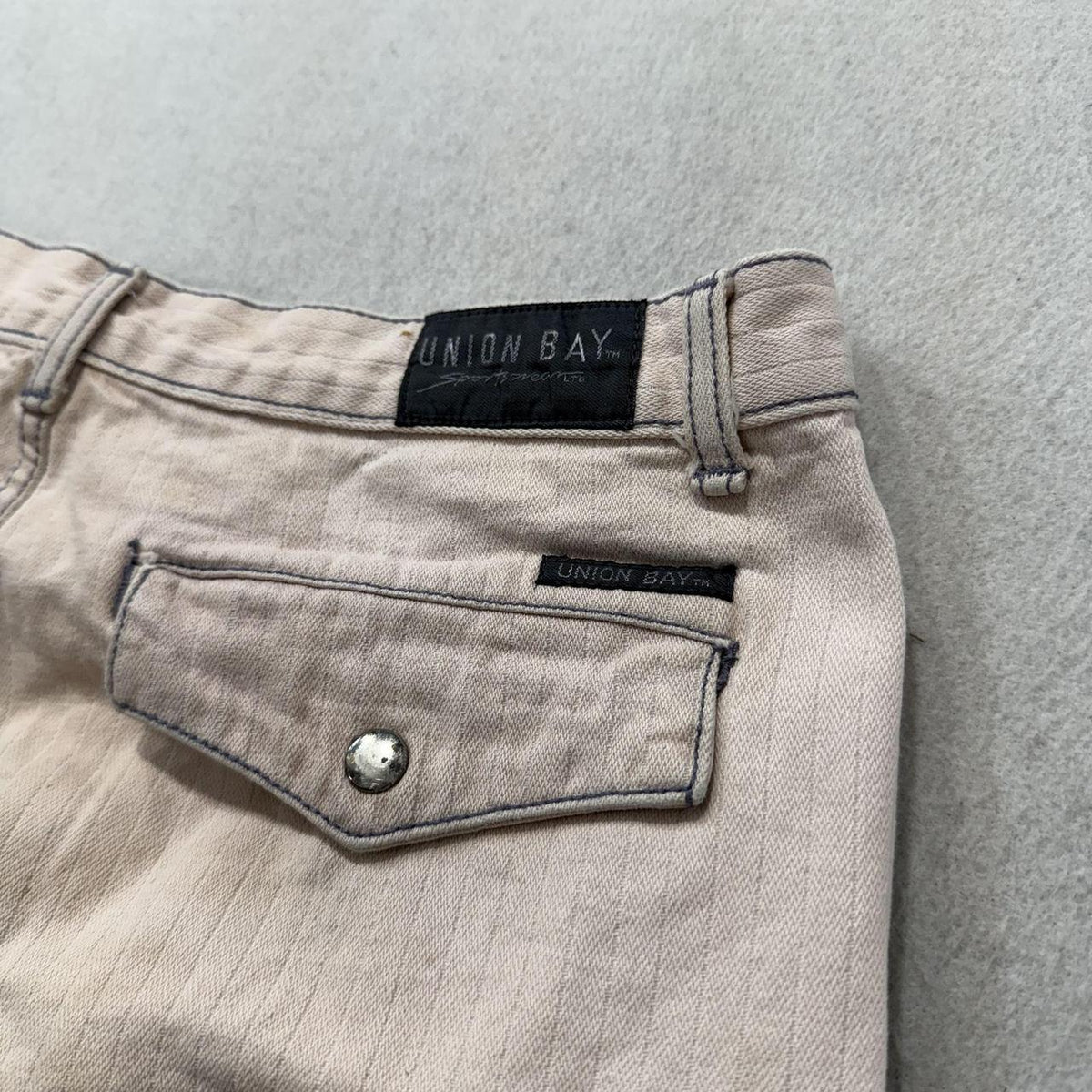 Vintage Y2K 2000's Women's Cream Baggy Cotton Pants