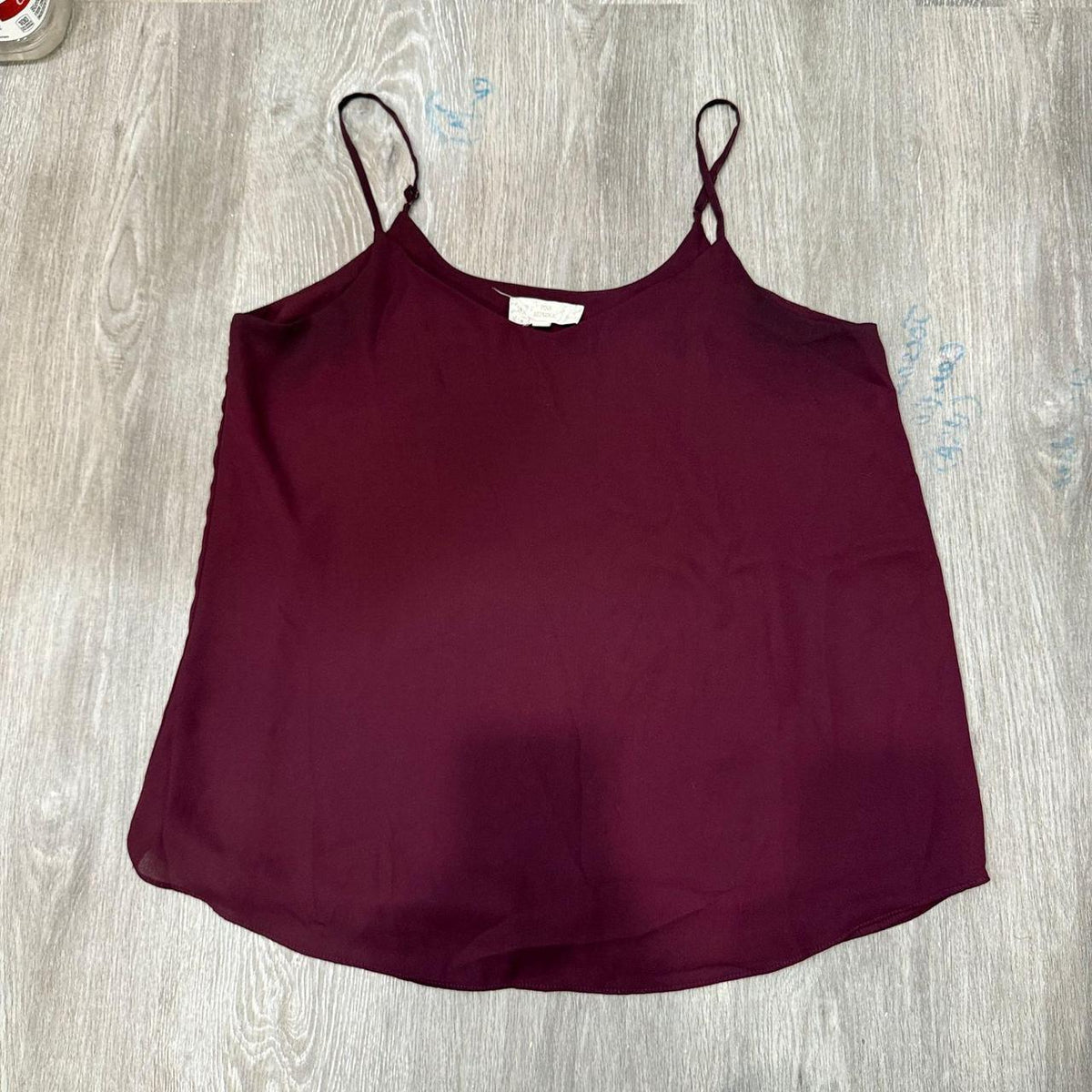 Vintage Y2K 2000's Women's Burgundy Camisole Tank Top