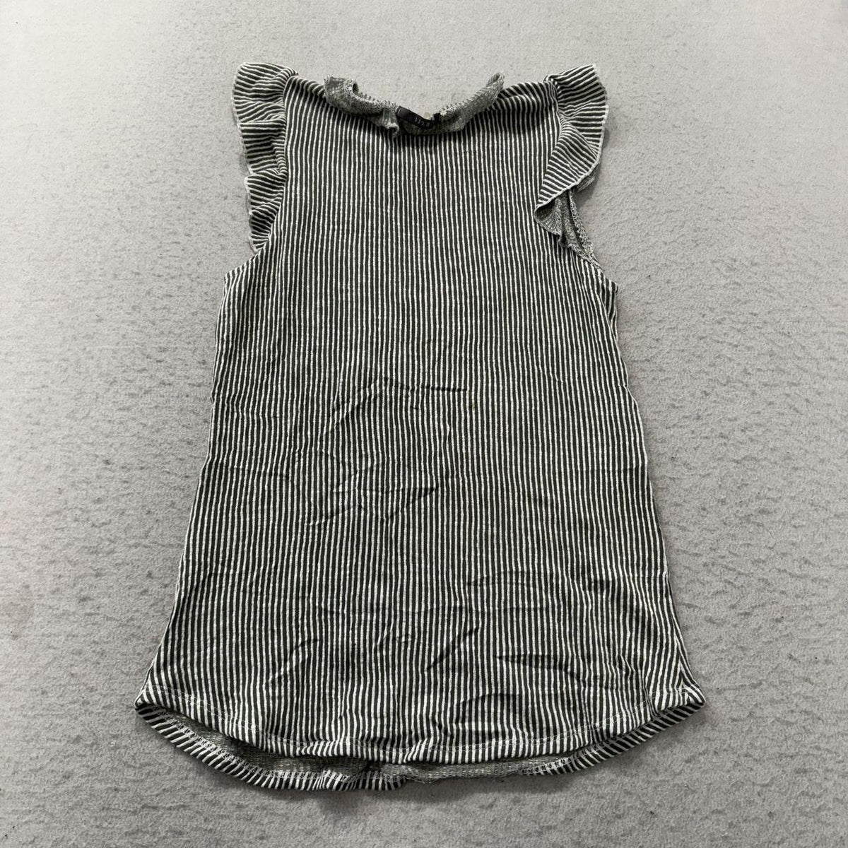 Vintage Y2K 2000's Women's BKE Black White Striped Ribbed Tank Top