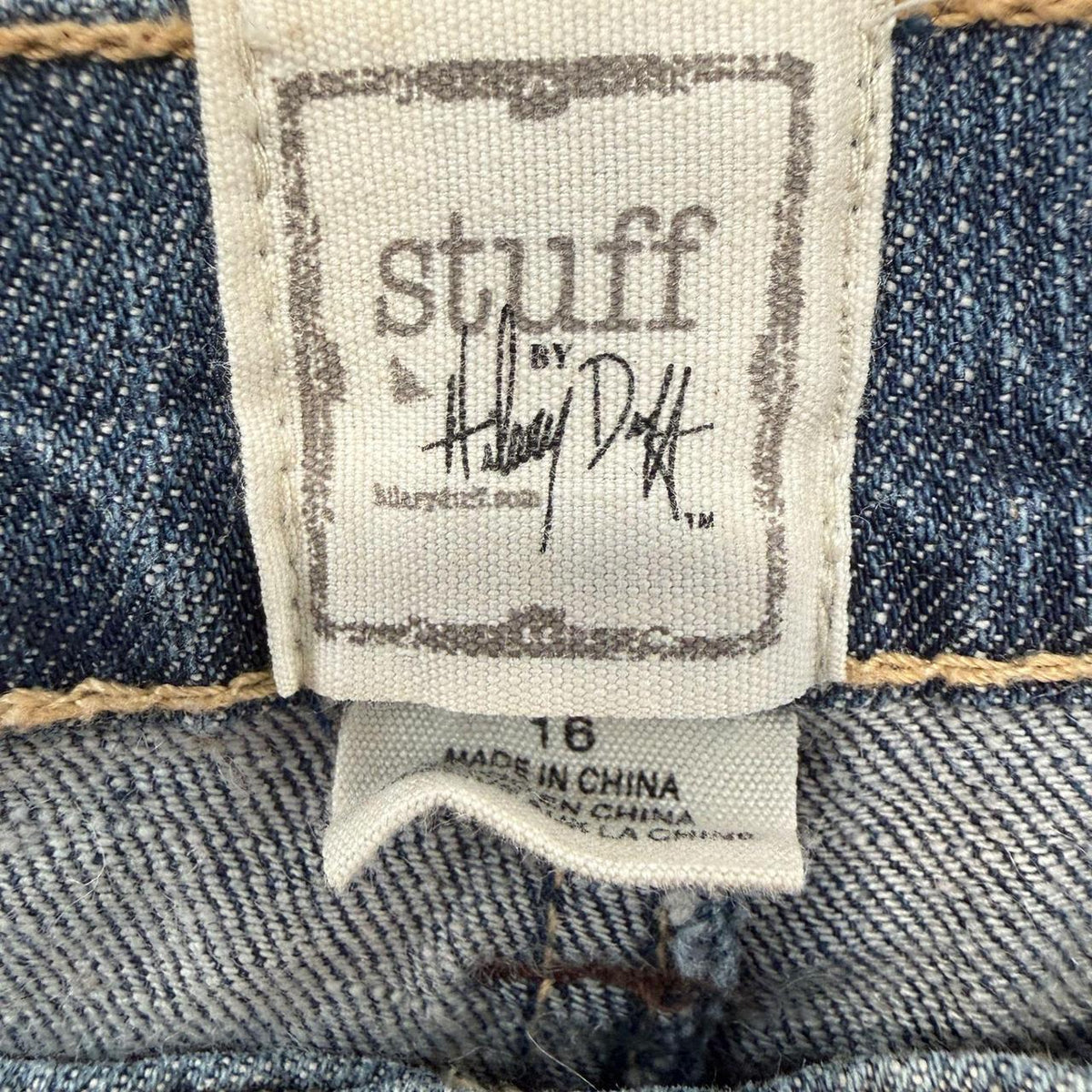 Vintage Y2K 2000's Stuff by Hilary Duff Faded Open Leg Embroidered Jeans