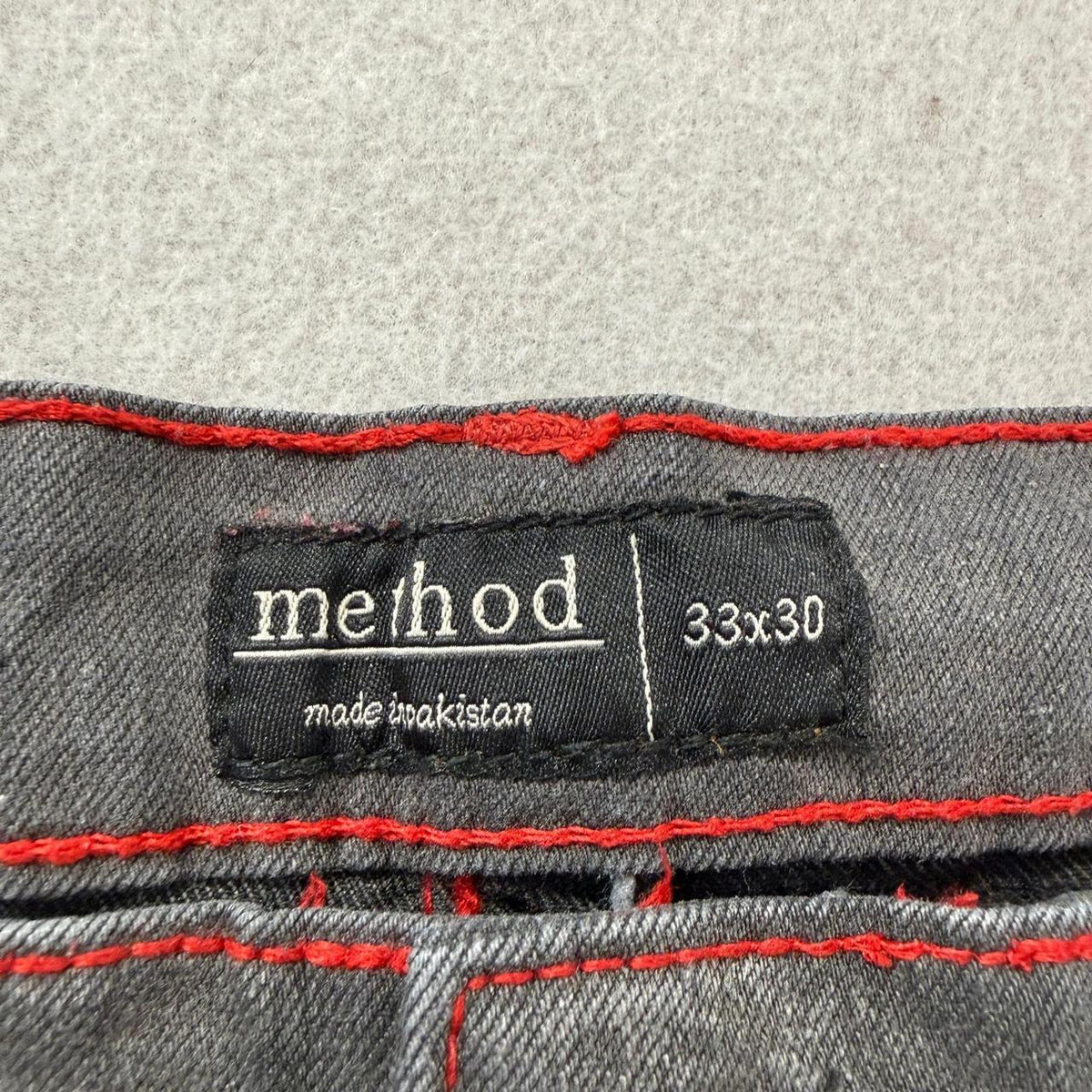 Vintage Y2K 2000's Method Charcoal Faded Open Leg Jeans