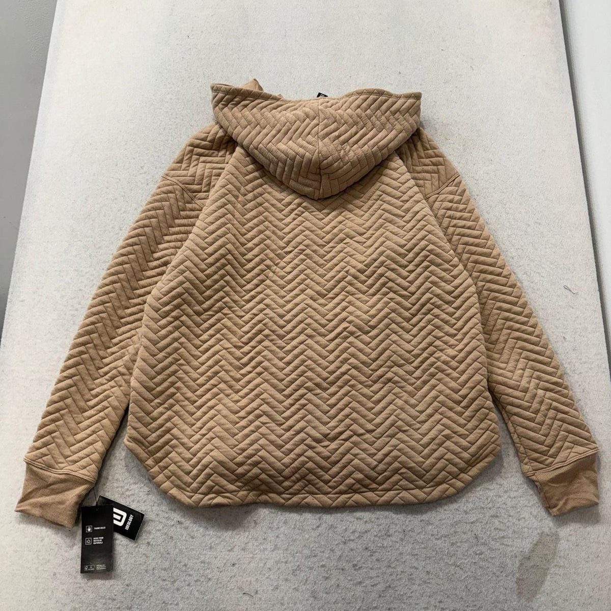 Vintage Y2K 2000's Women's Ideology Beige Quilted Zip Up Jacket