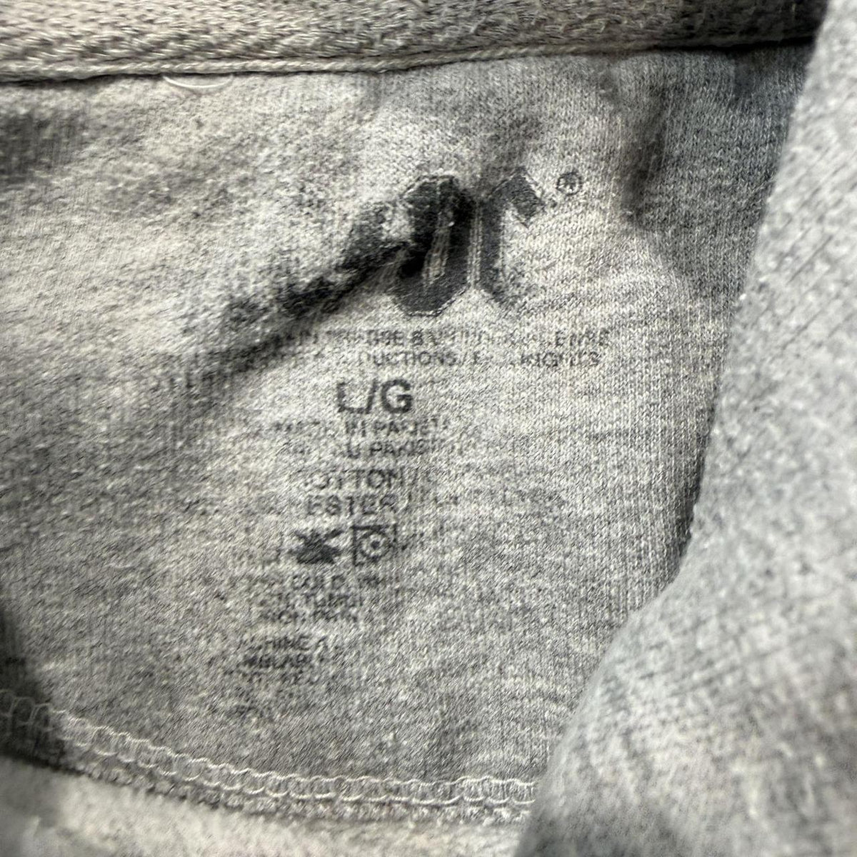 Vintage Y2K 2000's Faded Grunge Grey AC/DC Graphic Hoodie