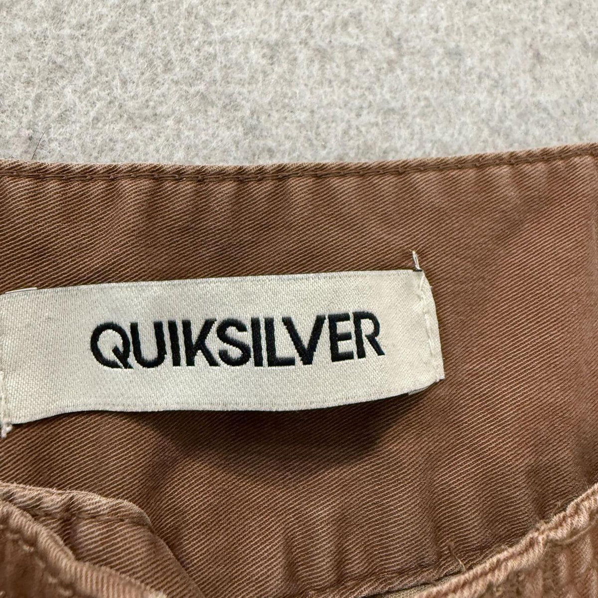 Vintage Y2K 2000's Quiksilver Tan Brown Colorblock Baggy Board Shorts