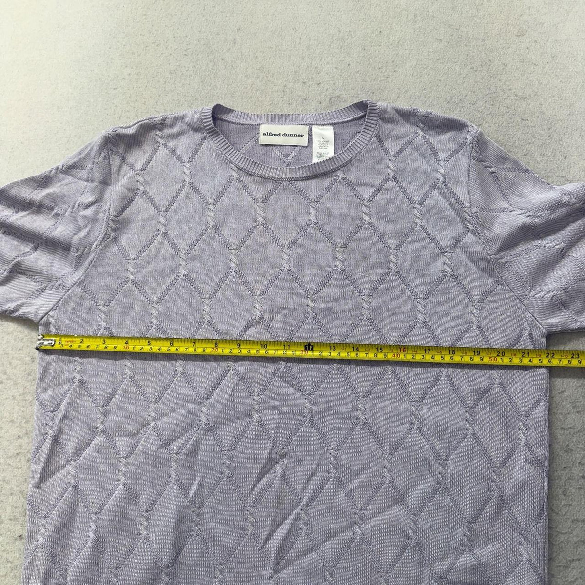 Vintage Y2K 2000's Women's Alfred Dunner Lavender Boxy Quilted Tee