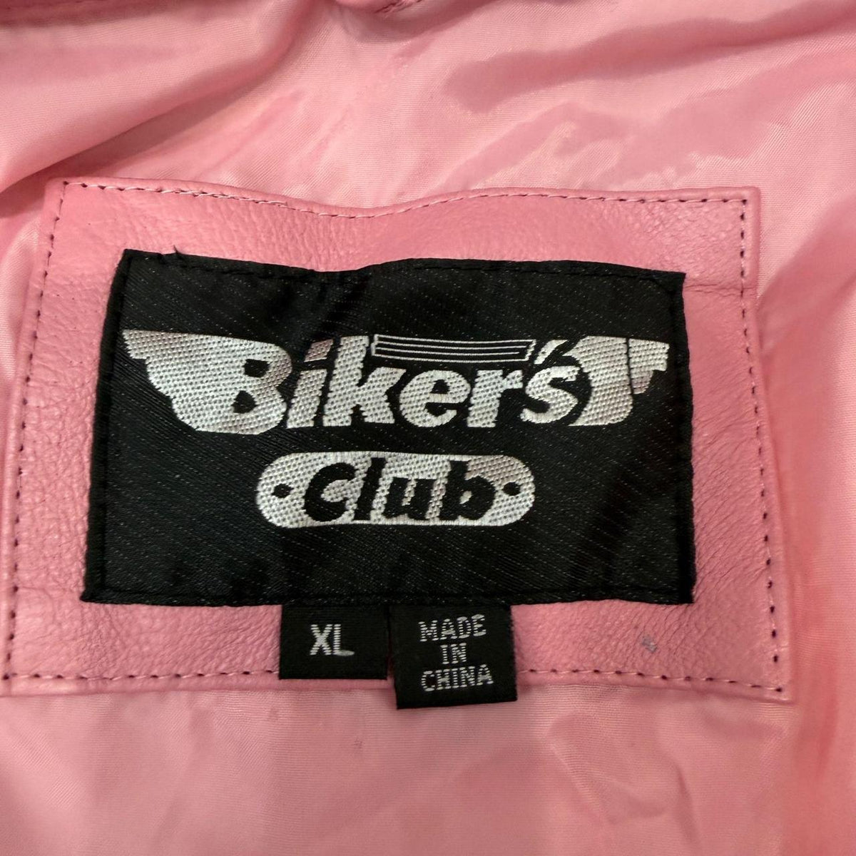 Vintage Y2K 2000's Women's Bikers Club Pink Boxy Leather Shirt