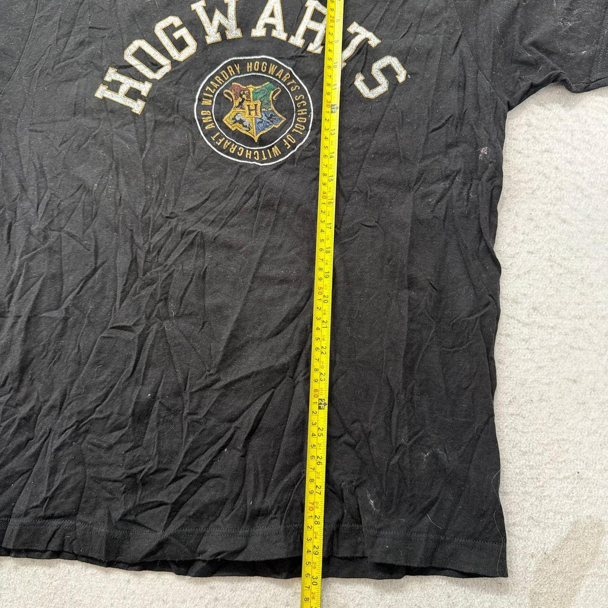 Vintage Y2K 2000's Harry Potter Black Faded Boxy Graphic Tee