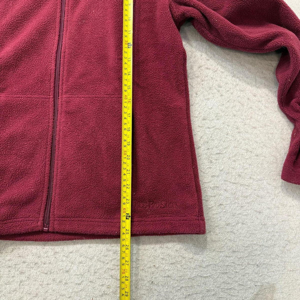 Vintage Y2K 2000's Women's Lands' End Burgundy Oversized Fleece Jacket