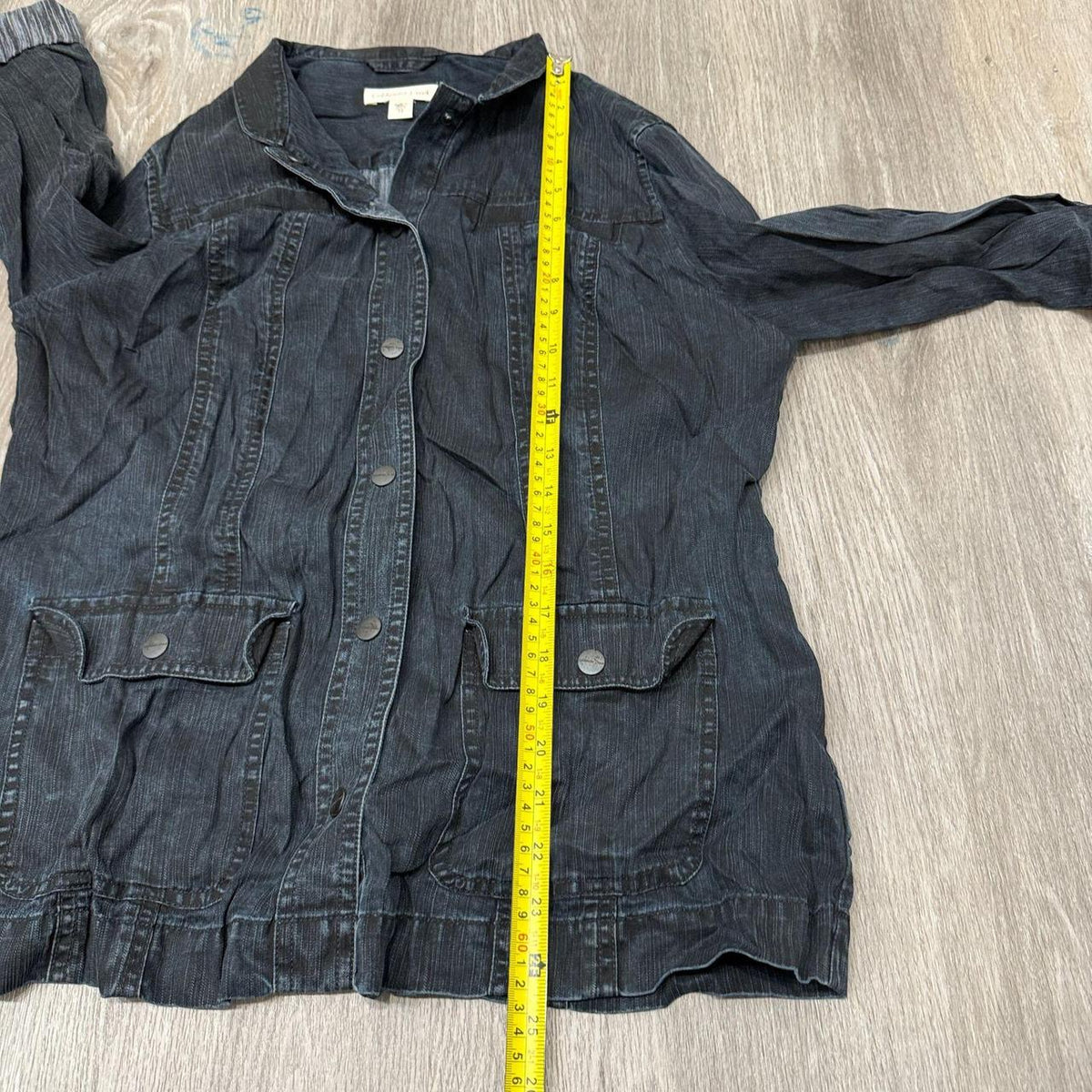 Vintage Y2K 2000's Coldwater Creek Dark Wash Boxy Denim Jacket