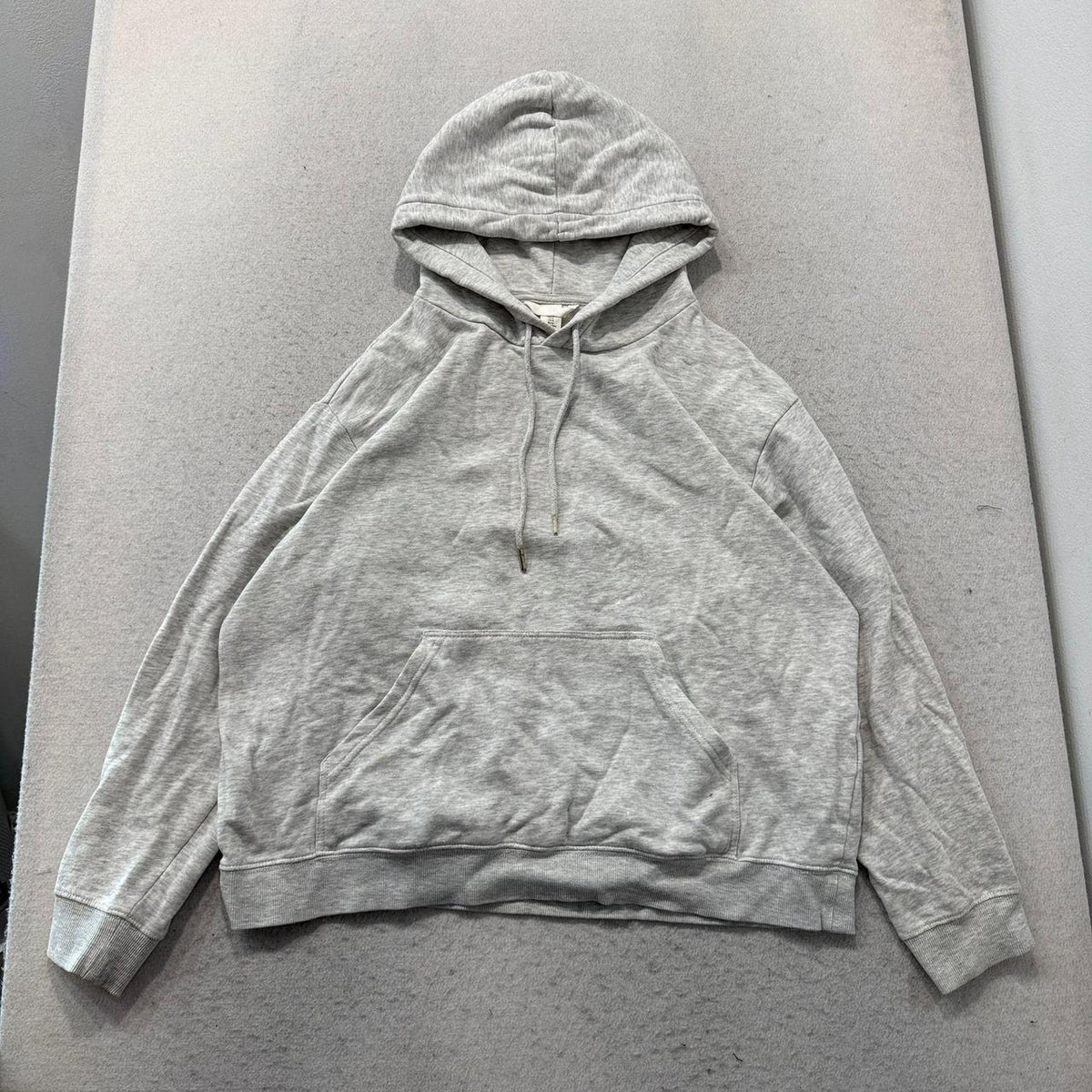 Vintage Y2K 2000's Heather Grey Oversized Faded Blank Hoodie