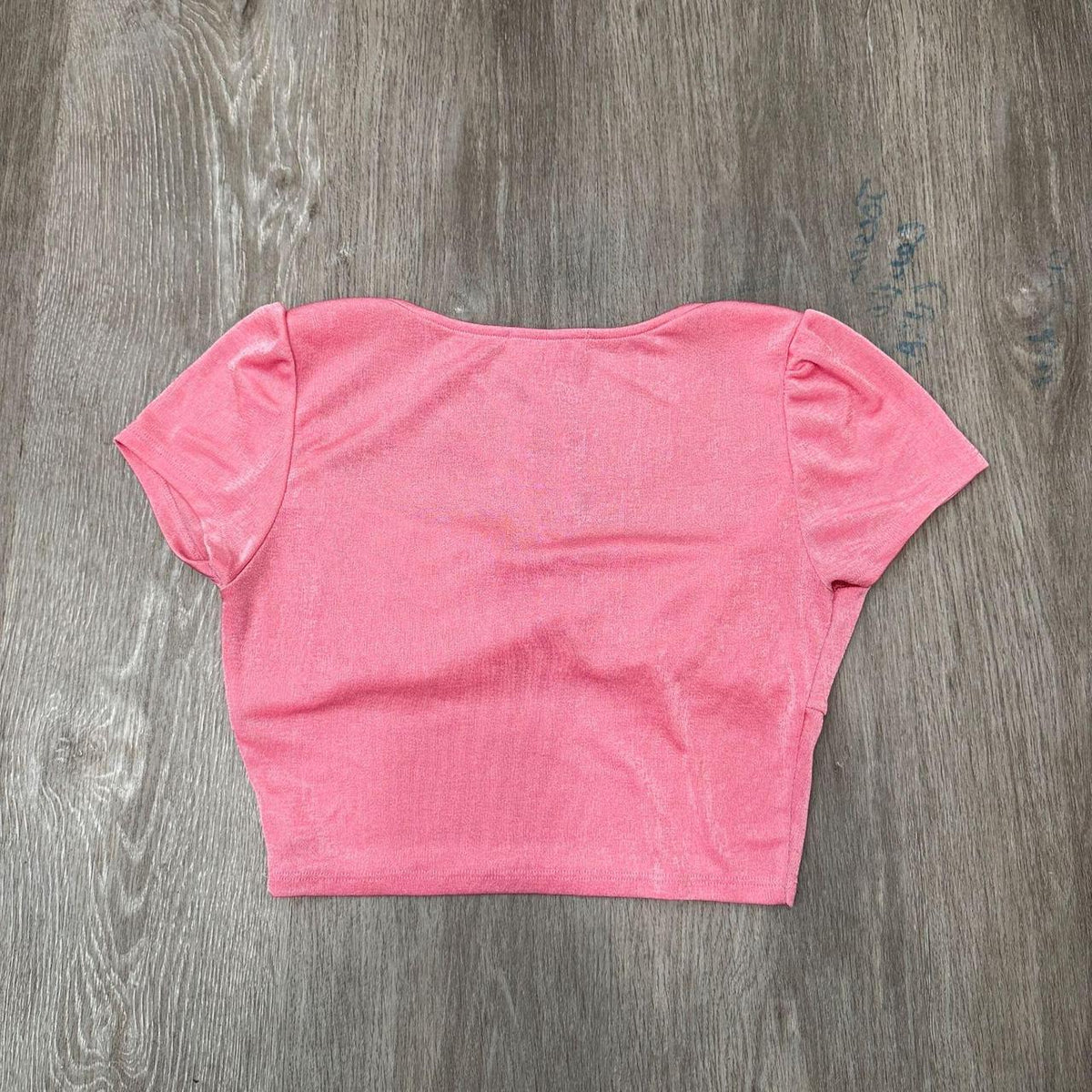 Vintage Y2K 2000's Women's Pie in the Sky Hot Pink Boxy Crop Top