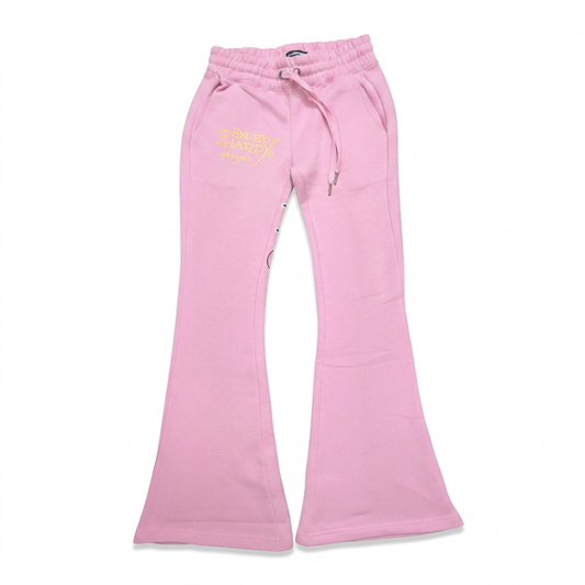 ED HARDY "Broken hearts" BUBBLEGUM PINK BELL BOTTOM MATCHING SET
