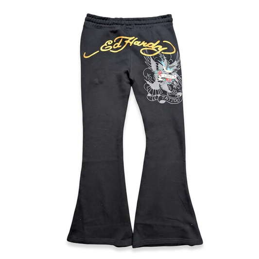 ED HARDY "Brave eagle" BLACK BOOTCUT MATCHING SET