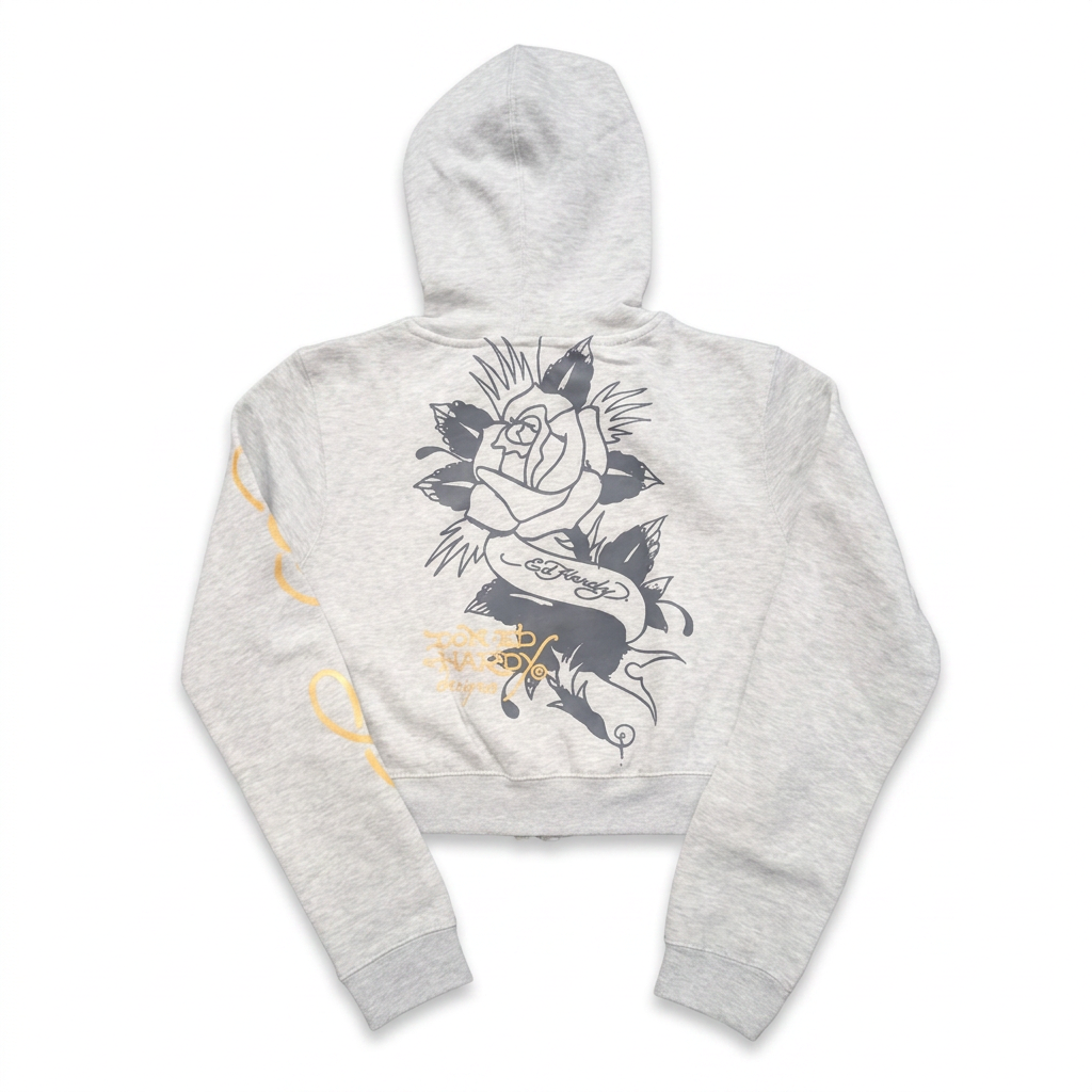 ED HARDY "born free" HEATHER GREY BOOTCUT MATCHING SET