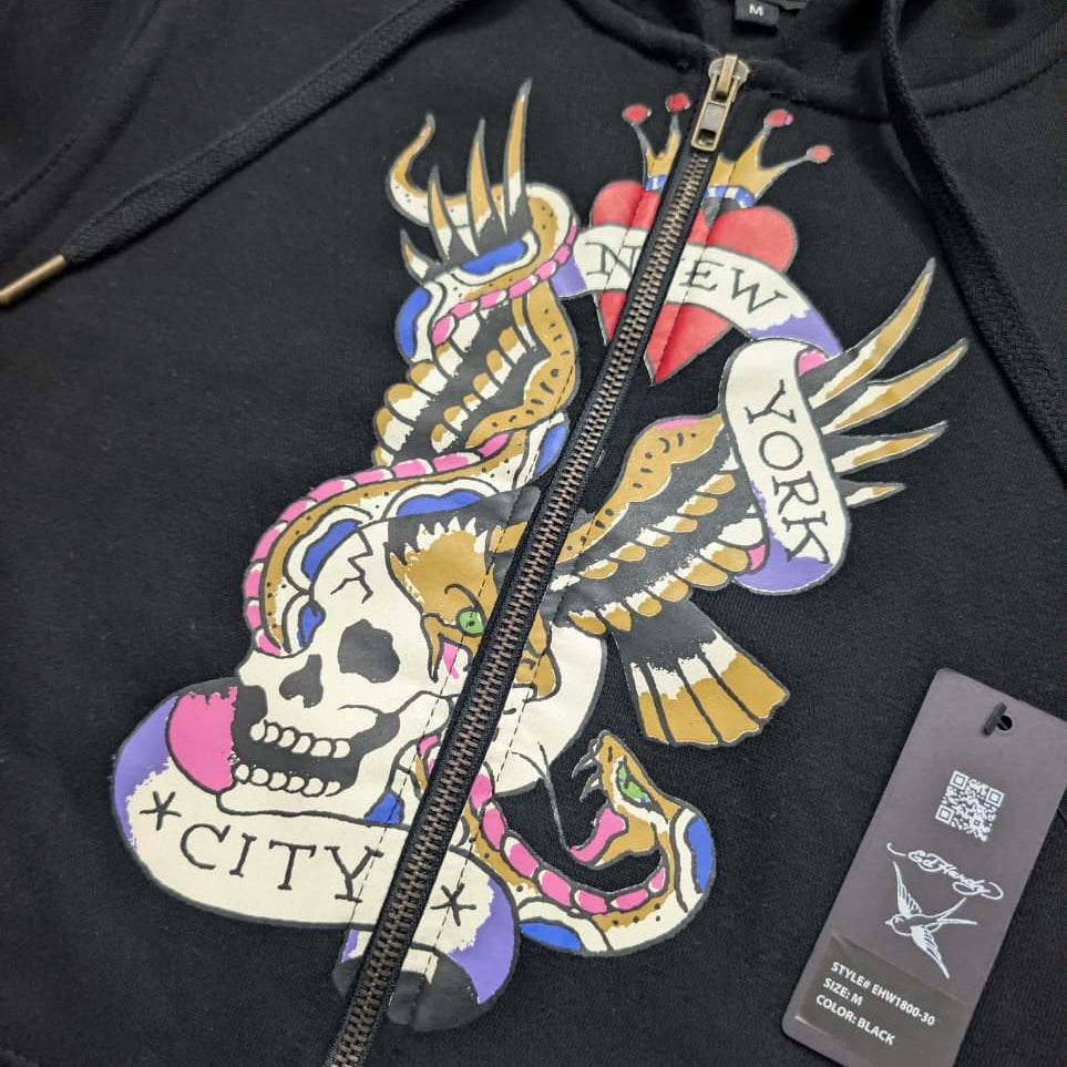 ED HARDY "NYC Skull" BLACK FLARED MATCHING SET