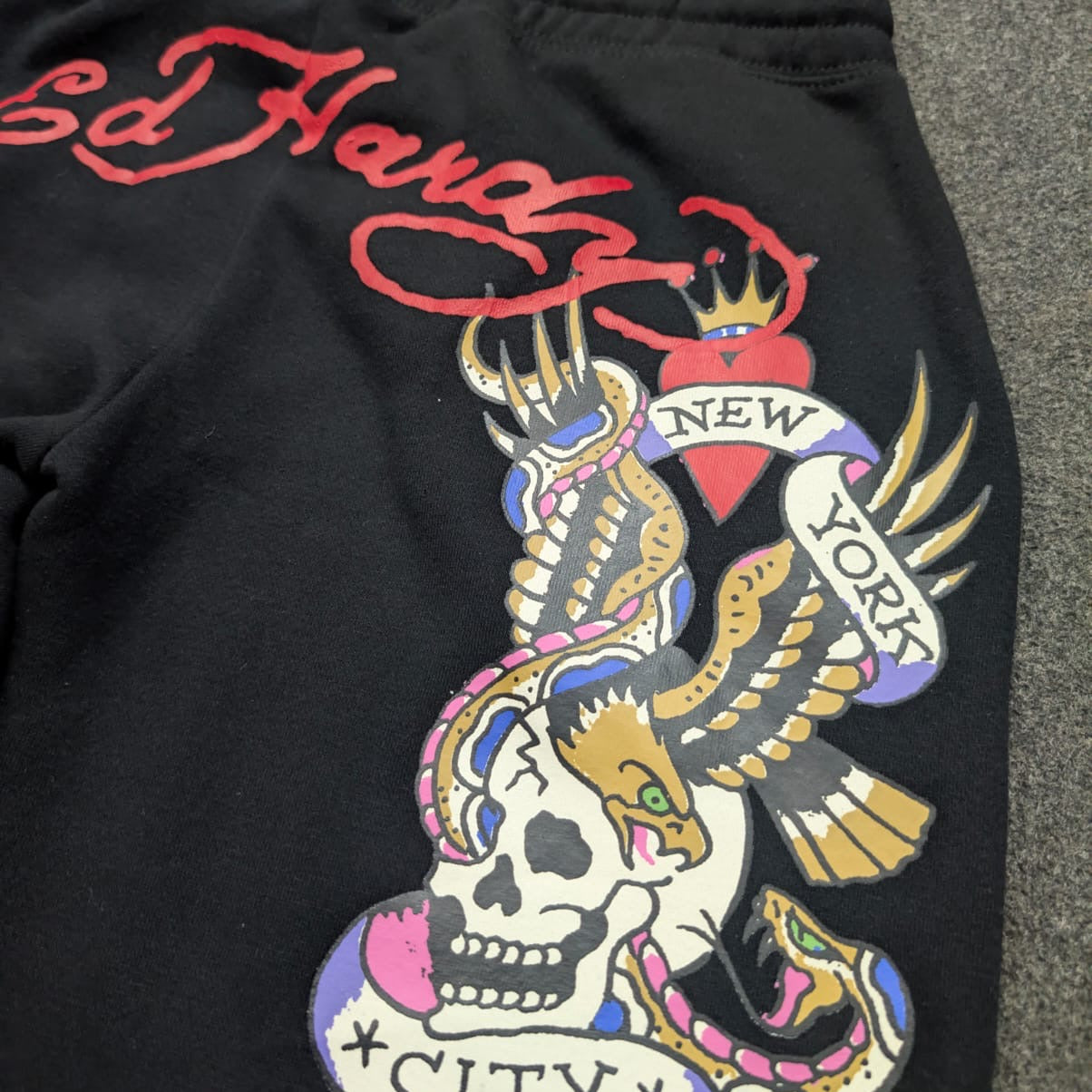 ED HARDY "NYC Skull" BLACK FLARED MATCHING SET